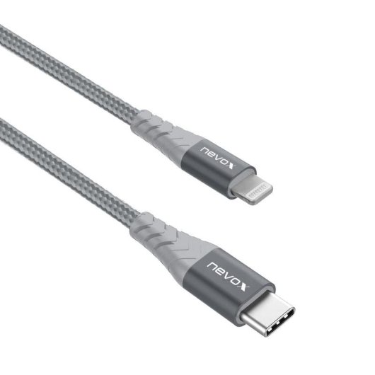 Cable Nevox 1885 1 m Lightning a USB C Gris Plata
