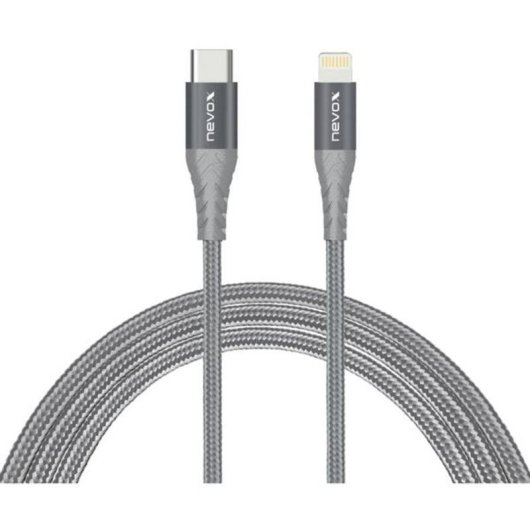 Cable Nevox 1885 1 m Lightning a USB C Gris Plata