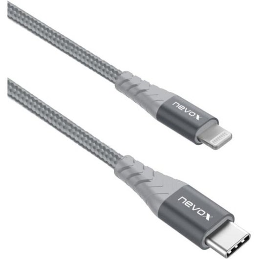 Cable Nevox 1885 1 m Lightning a USB C Gris Plata