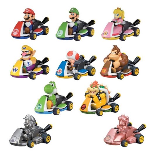 Figur Tomy Mario Kart Pullback Racers Multifarben