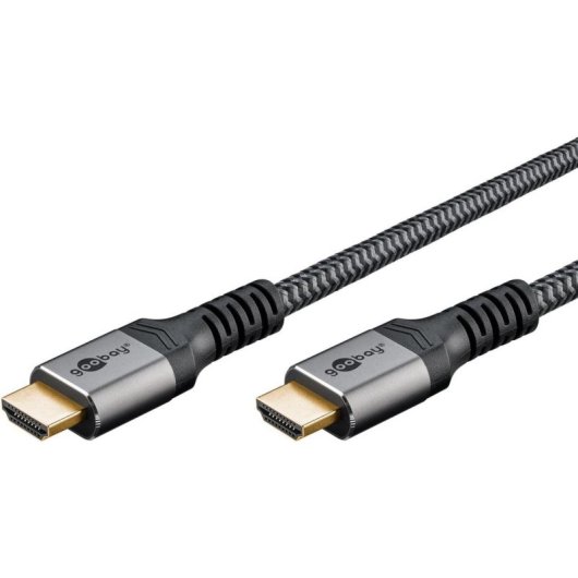 Cavo HDMI Goobay 64998 15 m 18 Gbit/s 4K Nero Argento