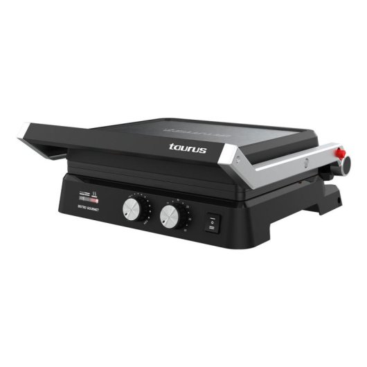 Grill Taurus Bistro Gourmet 2600 W Schwarz Aluminium Drehbar Grillrost + Platte