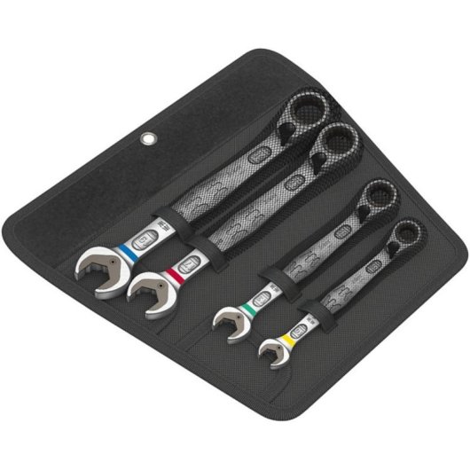 Juego de llaves combinadas Wera Joker Switch 10,13,17,19 mm, 1/4", Cromo