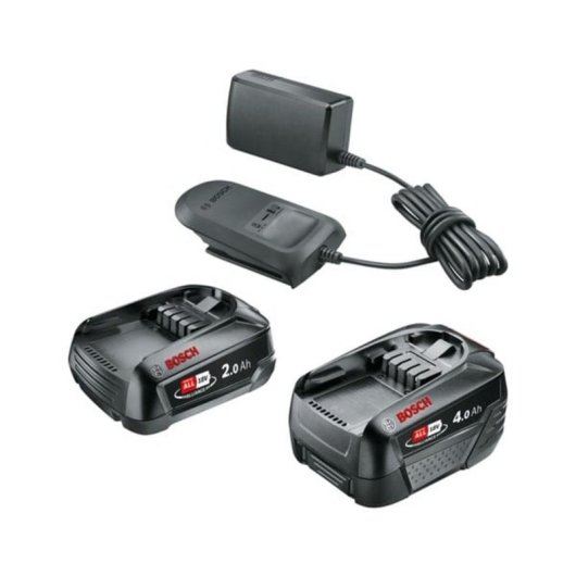 Kit de carregador e baterias Bosch Starter-Set 18V 2 x Akku (2,0 Ah + 4,0 Ah)