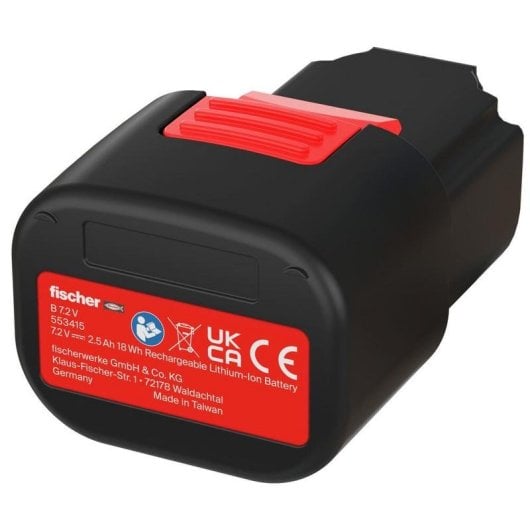 Bateria Fischer 553415 2,5 Ah 7,2 V para FGC 100 / FGW 90F