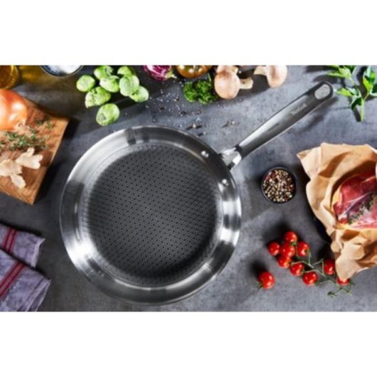 Bratpfanne Tefal E49704 Eternal Mesh Triply 24 cm Edelstahl
