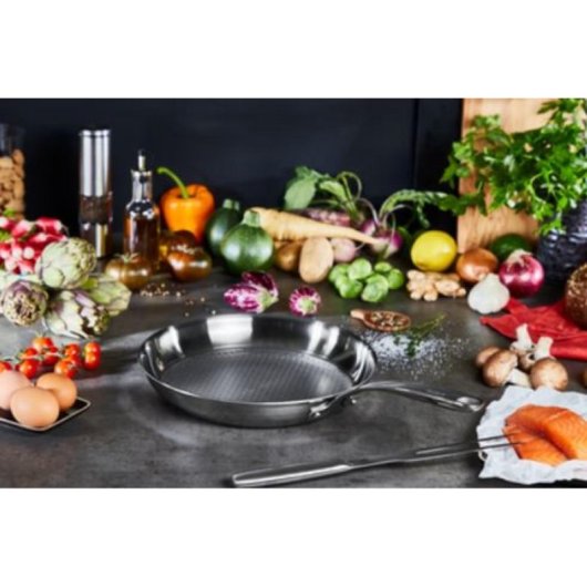 Bratpfanne Tefal E49704 Eternal Mesh Triply 24 cm Edelstahl