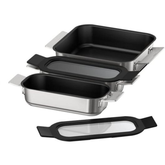 Conjunto de frigideiras Bosch HEZ9FF030 Indução Aço inoxidável 3 peças
