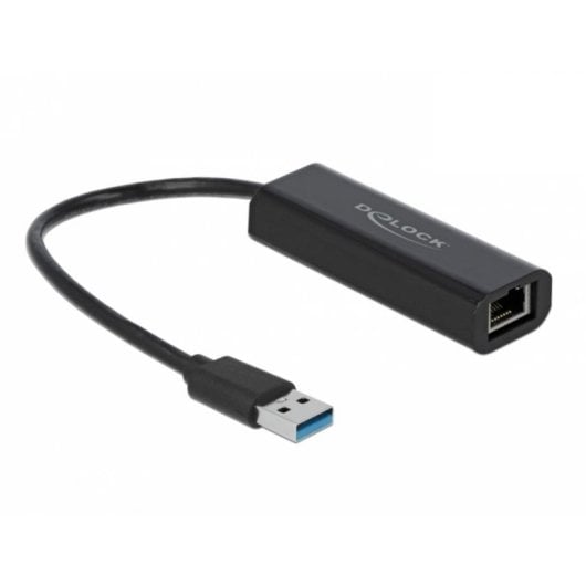 Scheda di Rete DeLOCK 66299 USB-A Ethernet 2,5 Gb/s con cavo 15 cm nera