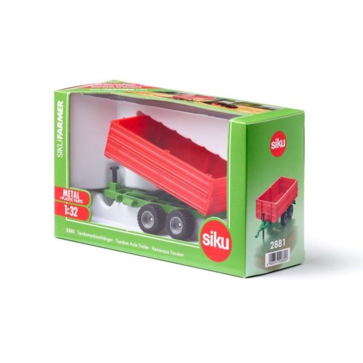 Remorque Tandem-axle SIKU 1:32 Pré-assemblée Métal Plastique