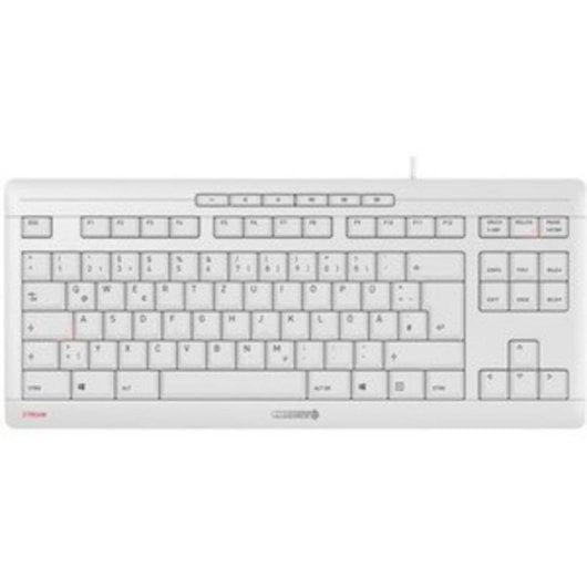 Teclado CHERRY STREAM KEYBOARD TKL cableado con switch de tijera QWERTZ Swiss blanco