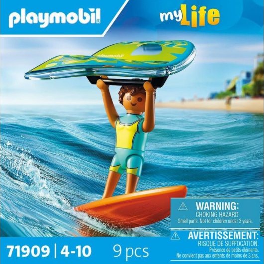 Figura Playmobil My Life Windsurfista Multicolore Plastica