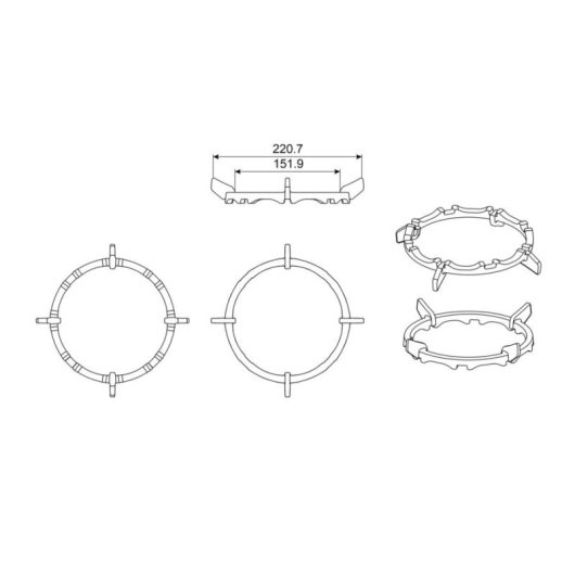 Soporte para Wok Smeg WOKGHU Hierro Fundido Negro