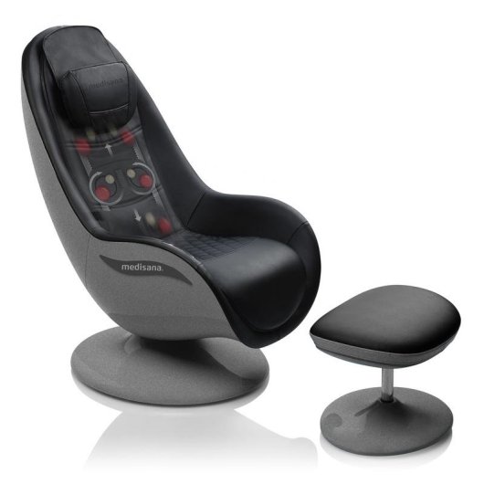 Sillón de masaje MEDISANA RS 670 Nero con 6 tecniche e poggiapiedi