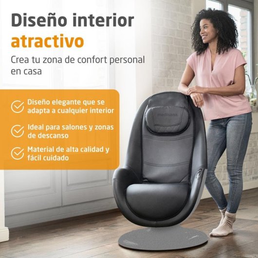 Sillón de masaje MEDISANA RS 670 Nero con 6 tecniche e poggiapiedi