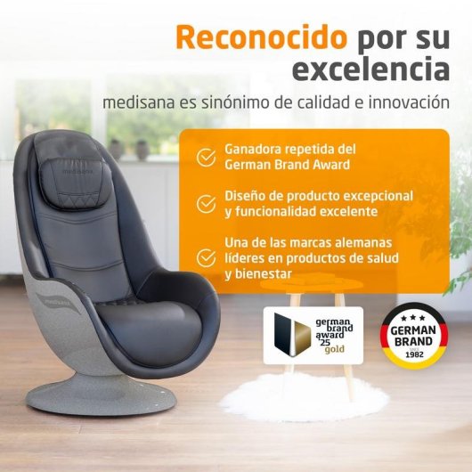 Sillón de masaje MEDISANA RS 670 Nero con 6 tecniche e poggiapiedi