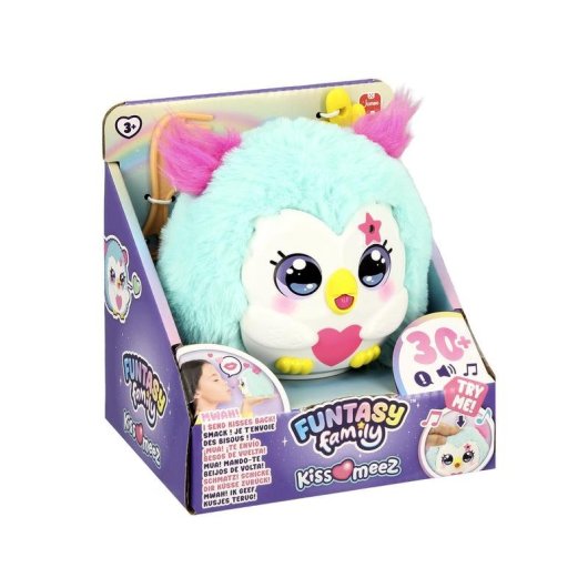 Juguete Interactivo Jumbo Kiss-meez Búho Peluche Sonoro 3 Años