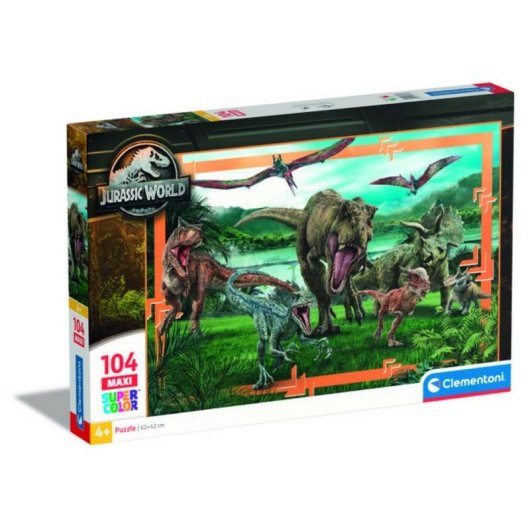Puzzle Clementoni Supercolor 23770 Dinosaurios 104 piezas