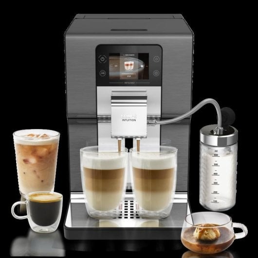 Caffettiera superautomatica Krups EA879N 2,5 L 15 Bar 2 Tazze Nero Metallico