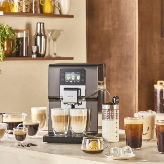 Caffettiera superautomatica Krups EA879N 2,5 L 15 Bar 2 Tazze Nero Metallico