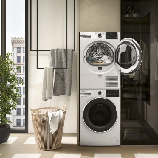 Kit de superposition Smeg KITSPNC pour laveuses WN et DN Blanc