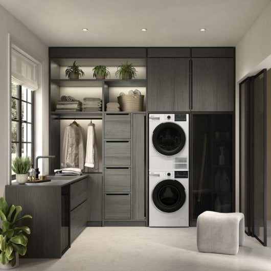 Kit de superposition Smeg KITSPNC pour laveuses WN et DN Blanc