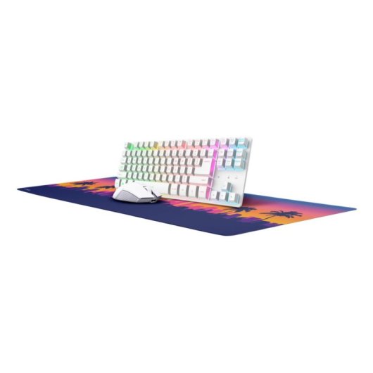 Tastiera Trust GXT 882 wireless RGB AZERTY francese con mouse e tappetino
