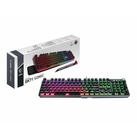 Clavier MSI Vigor GK71 Sonic Red mécanique Cherry MX Red RGB LED German