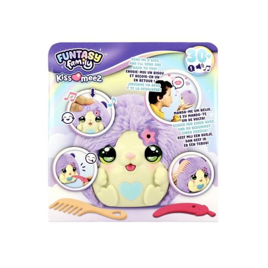 Juguete Interactivo Jumbo Kiss-meez Hamster Lila Sonoro 3 Años