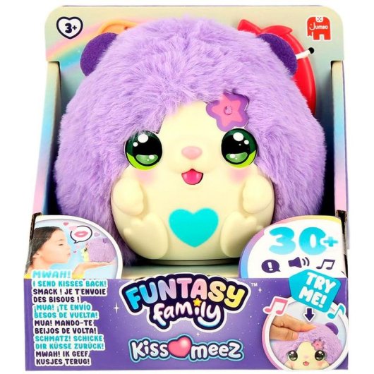 Juguete Interactivo Jumbo Kiss-meez Hamster Lila Sonoro 3 Años