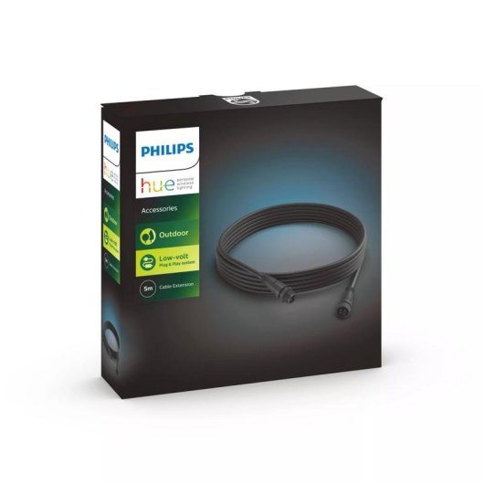 Câble d'extension extérieur Philips Hue White and Color ambiance 5 m Noir