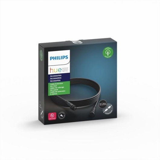 Câble d'extension extérieur Philips Hue White and Color ambiance 5 m Noir