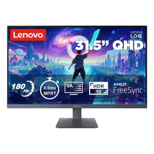 Monitor Lenovo LOQ 32Q-10 31,5" Wide Quad HD 180Hz VA HDR10 FreeSync 0,5ms