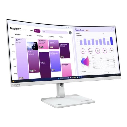 Monitor Lenovo L34W-4C 34" UltraWide Quad HD 120Hz VA Curvo FreeSync Premium Ajuste altura
