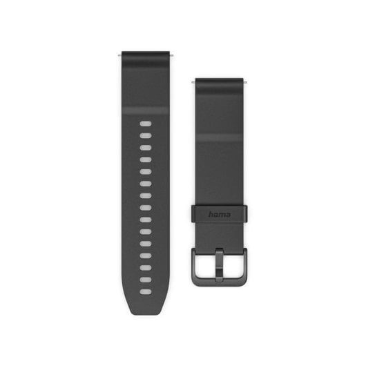 Armband Hama für Smartwatch, Silikon Schwarz, 20 mm