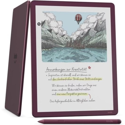 Livre Électronique Amazon Kindle Scribe Colorsoft WiFi Bluetooth 11" 32GB Bordeaux avec Stylus Pen