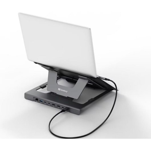 Dock USB-C Sandberg 8 Ports 8in1 Stand für Laptops