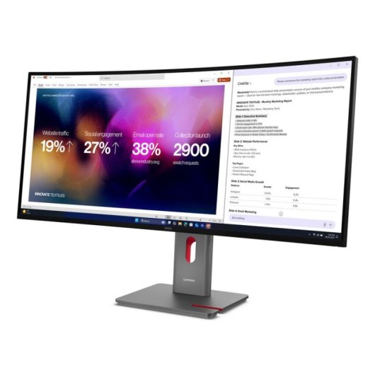 Monitor Lenovo ThinkVision P40WD-40 39,7" UltraHD 5K2K 120Hz IPS Curvo Altura ajustable
