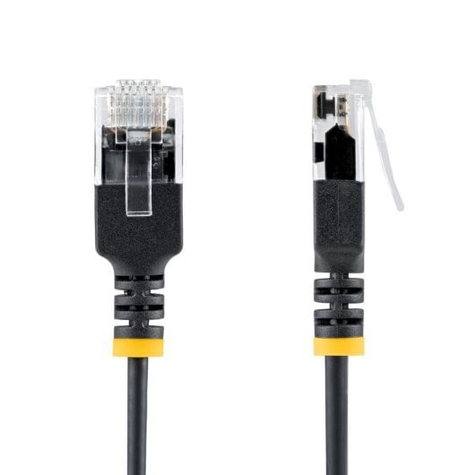 Cabo de Rede StarTech Cat6a Ultra Fino 0,5 m Preto