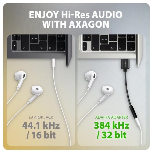 Adattatore audio USB Axagon ADA-HA 2.0 canali 32 bit Dolby Atmos