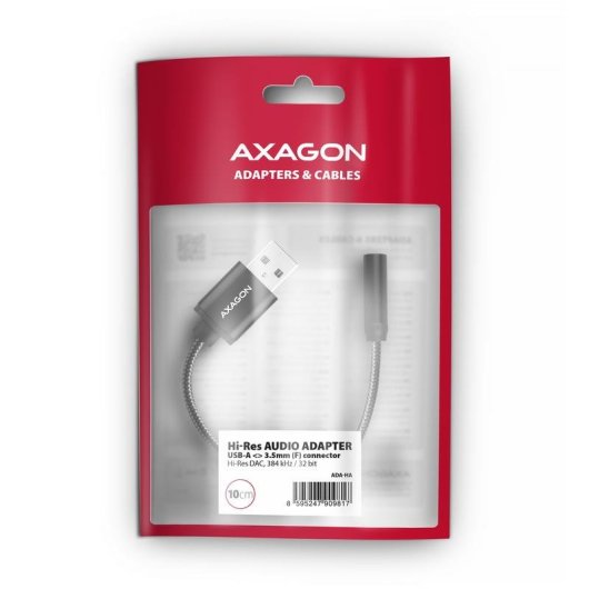 Adattatore audio USB Axagon ADA-HA 2.0 canali 32 bit Dolby Atmos