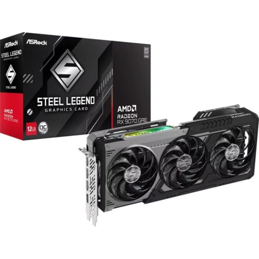 Tarjeta Gráfica AsRock Radeon RX 9070 GRE 12GB GDDR6 PCIe 5.0 Triple Ventilador