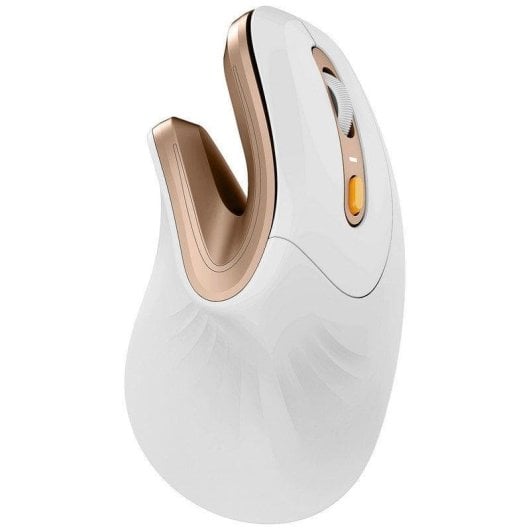 Rato ProtoArc EM11 NL Bluetooth 2400 DPI Branco Dourado Ergonómico