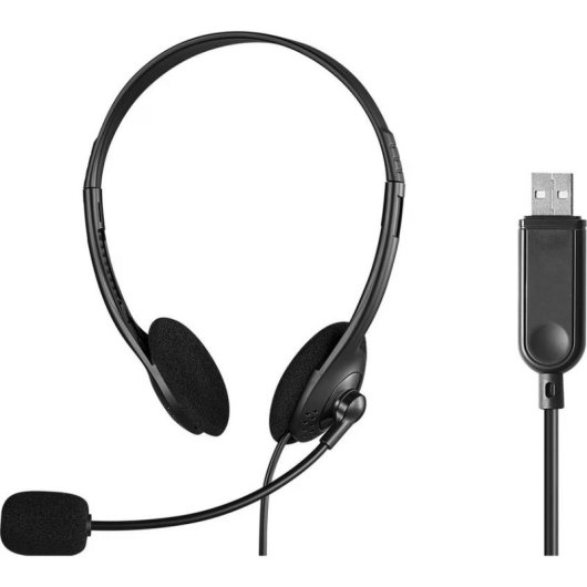 Auricolari Sandberg 825-31 con cavo USB-C per ufficio, microfono, nero
