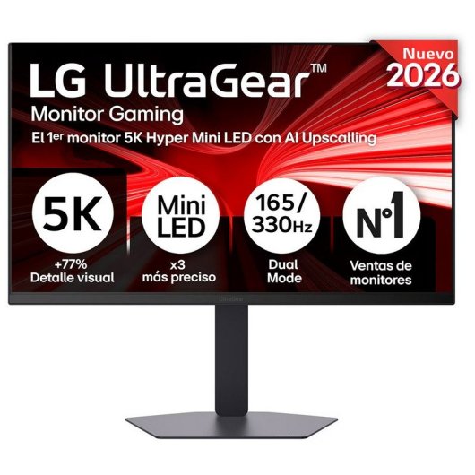 Monitor LG UltraGear 27GM950B-B 27'' IPS Hyper Mini LED, 5K, 165 Hz/330Hz 1 ms, HDR1000, USB-C 90W