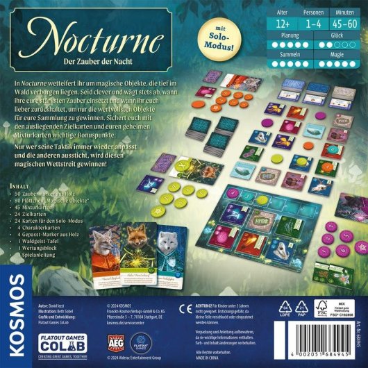 Jeu de Cartes Kosmos Nocturne Stratégie 1-4 Joueurs 12 Ans