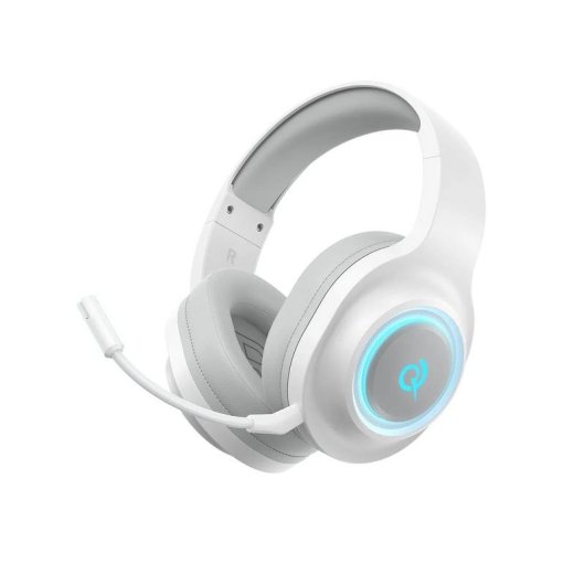 Auriculares QCY Heroad V200 sem fios e com cabo Bluetooth 6.0 gaming microfone branco
