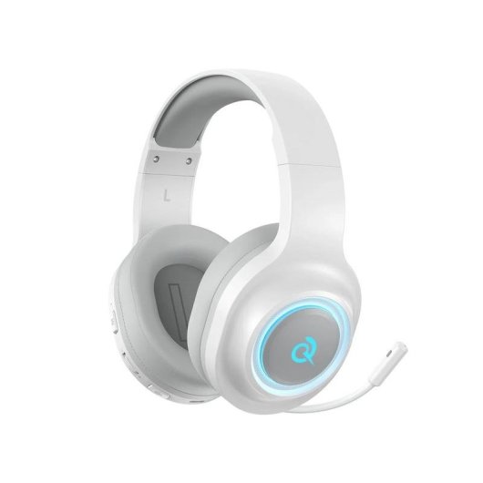 Auriculares QCY Heroad V200 sem fios e com cabo Bluetooth 6.0 gaming microfone branco