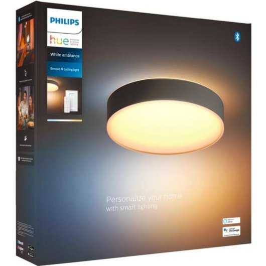 Lámpara de techo inteligente Philips Hue Enrave mediana negro