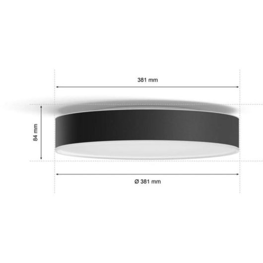 Lámpara de techo inteligente Philips Hue Enrave mediana negro